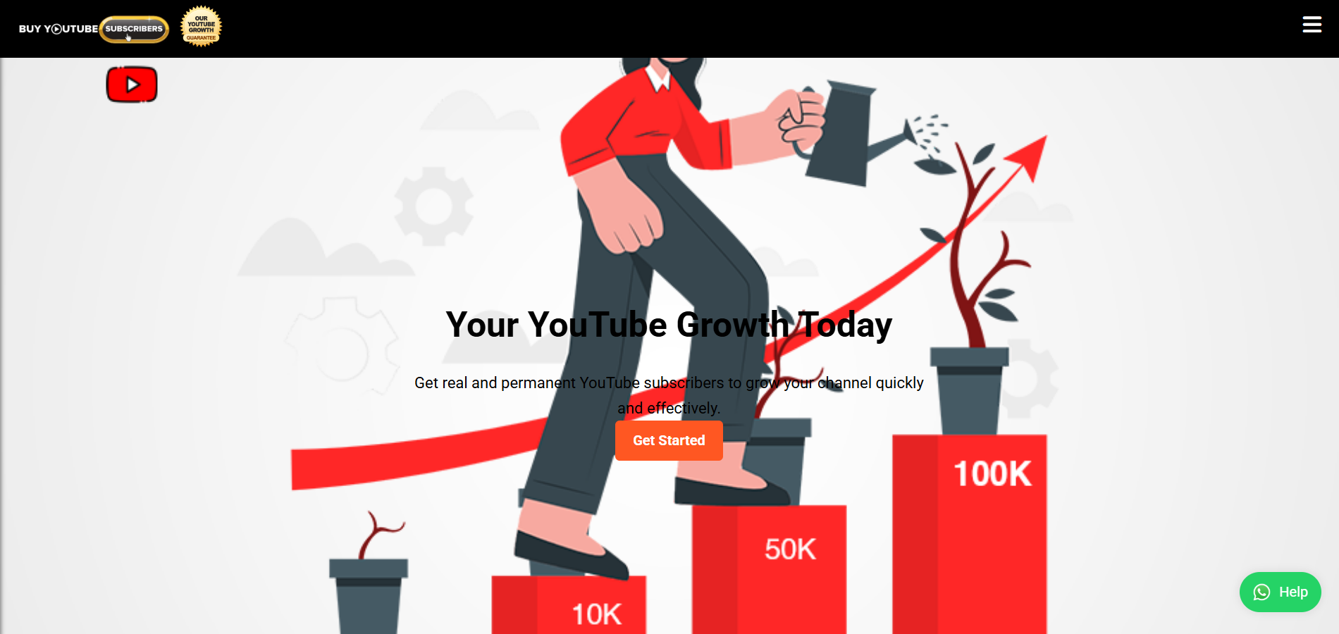 BoostTube SaaS landing page